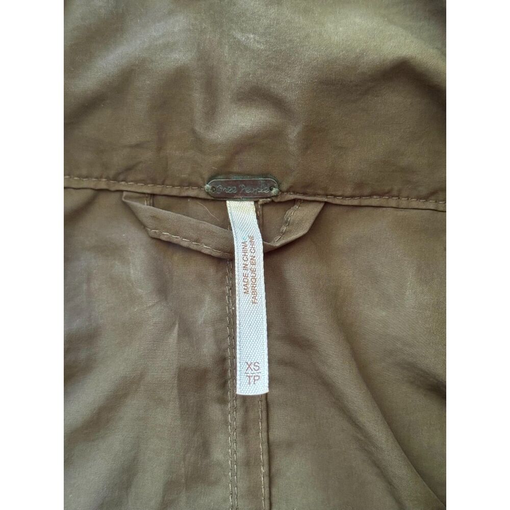 Free People Women's Windswept Jacket Green Olive Lightweight Size XS No Hood - Picture 5 of 16